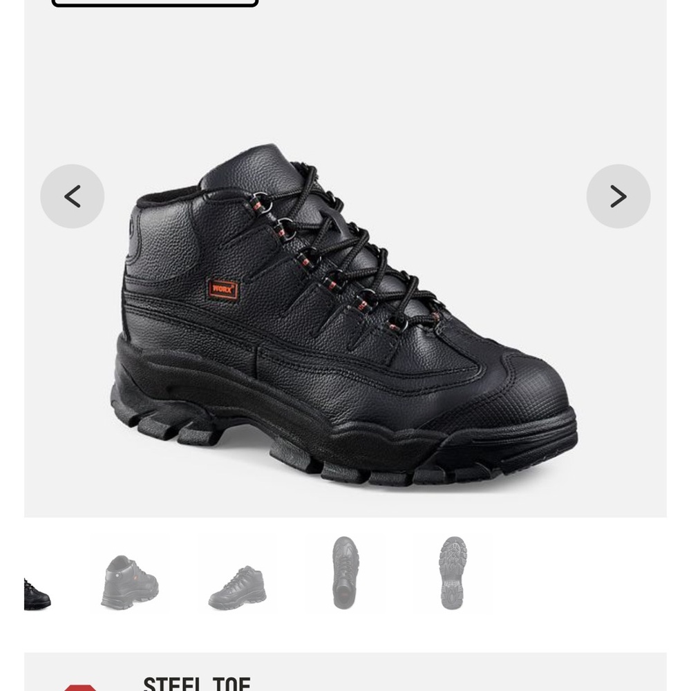 WORX by Red Wing Shoes Men's 5501 Steel Toe Boots Slip Resistant Size 9 WW
